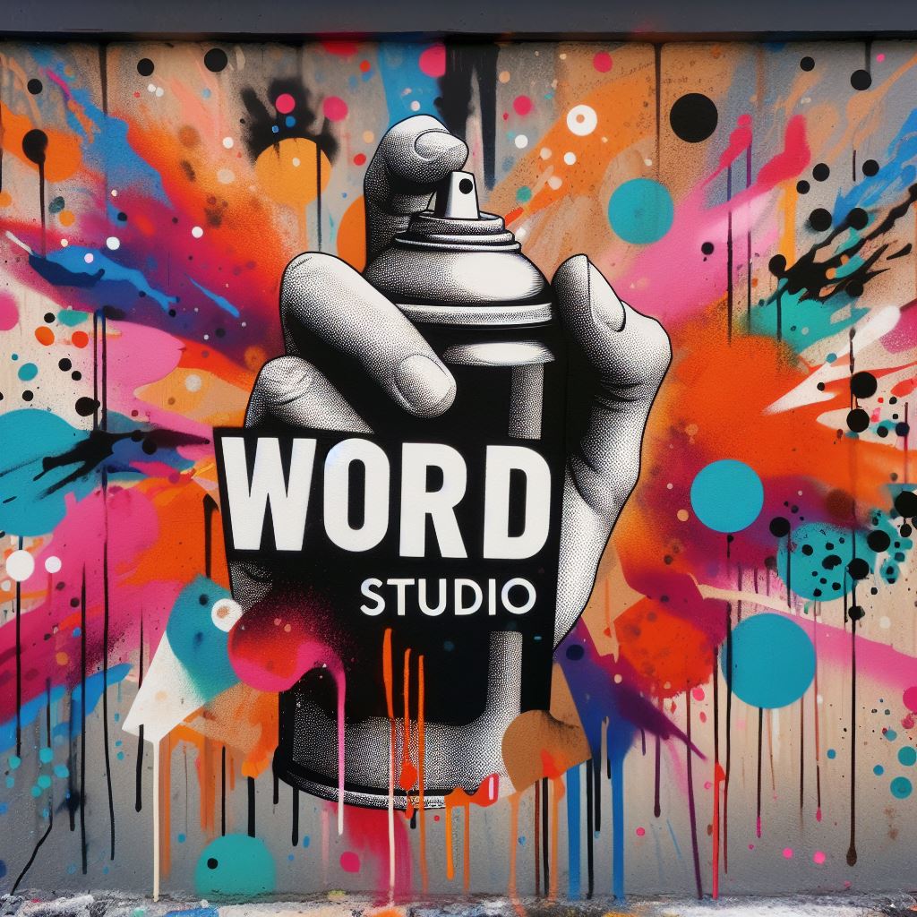 Graffiti on a wall that says "Word.Studio"