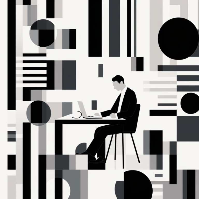 Illustration of a man writing a letter of recommendation