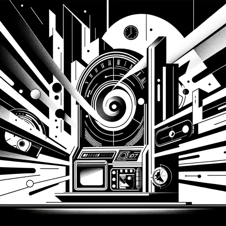 A time machine illustration