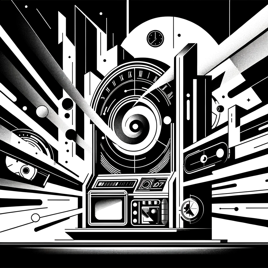 A time machine illustration