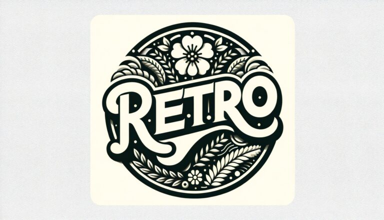 The word "Retro" rendered in a retro stamp style