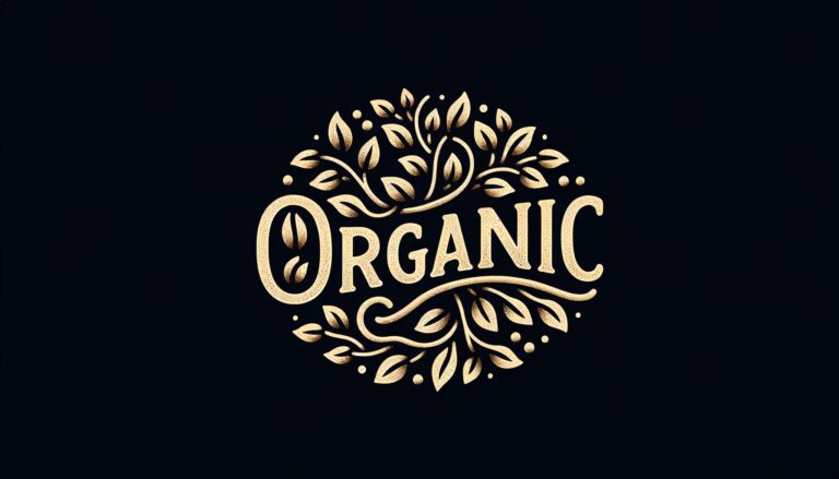 The word "Organic" drawn in a natural style