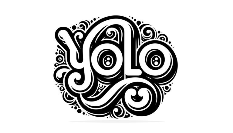 The letters "Yolo" drawn in a retro style