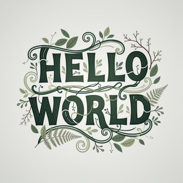 Hello World Word Art Example