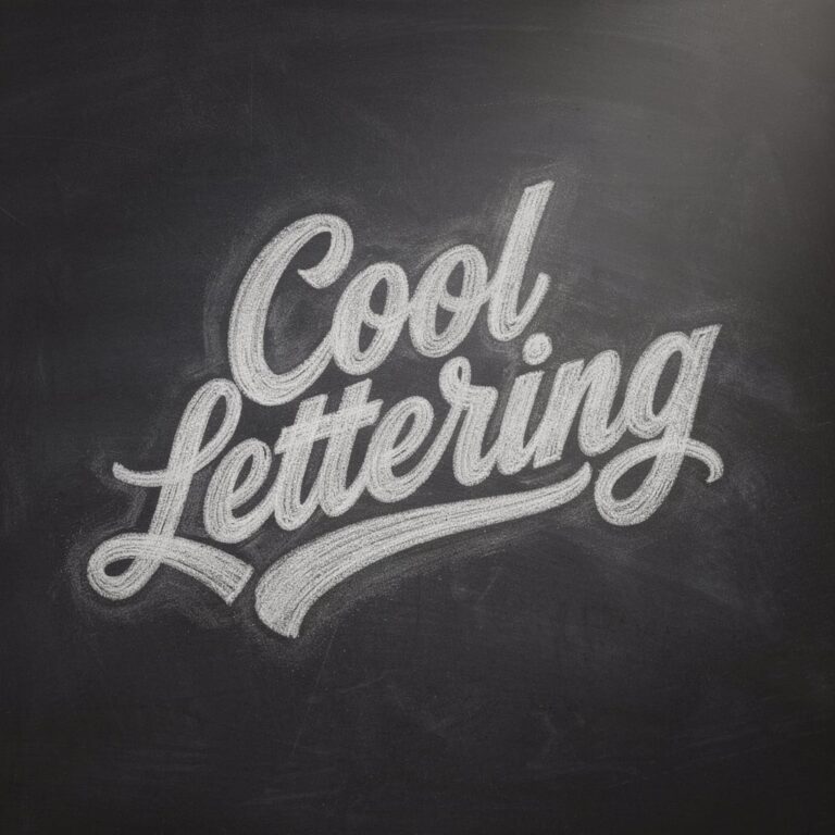 Cool Lettering written in chalk on a blackboard