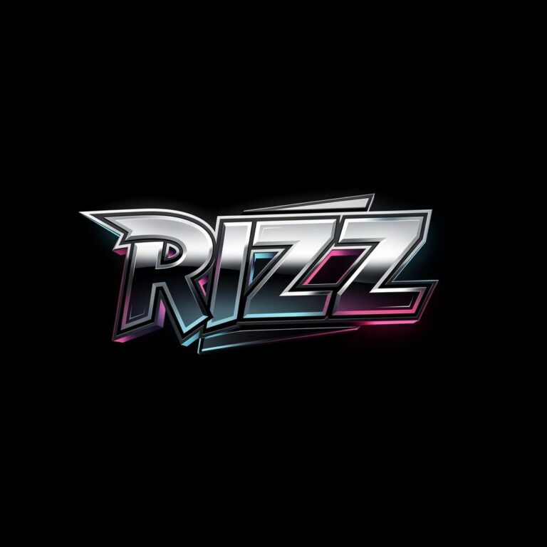 Rizz Word Art Lettering Graphic
