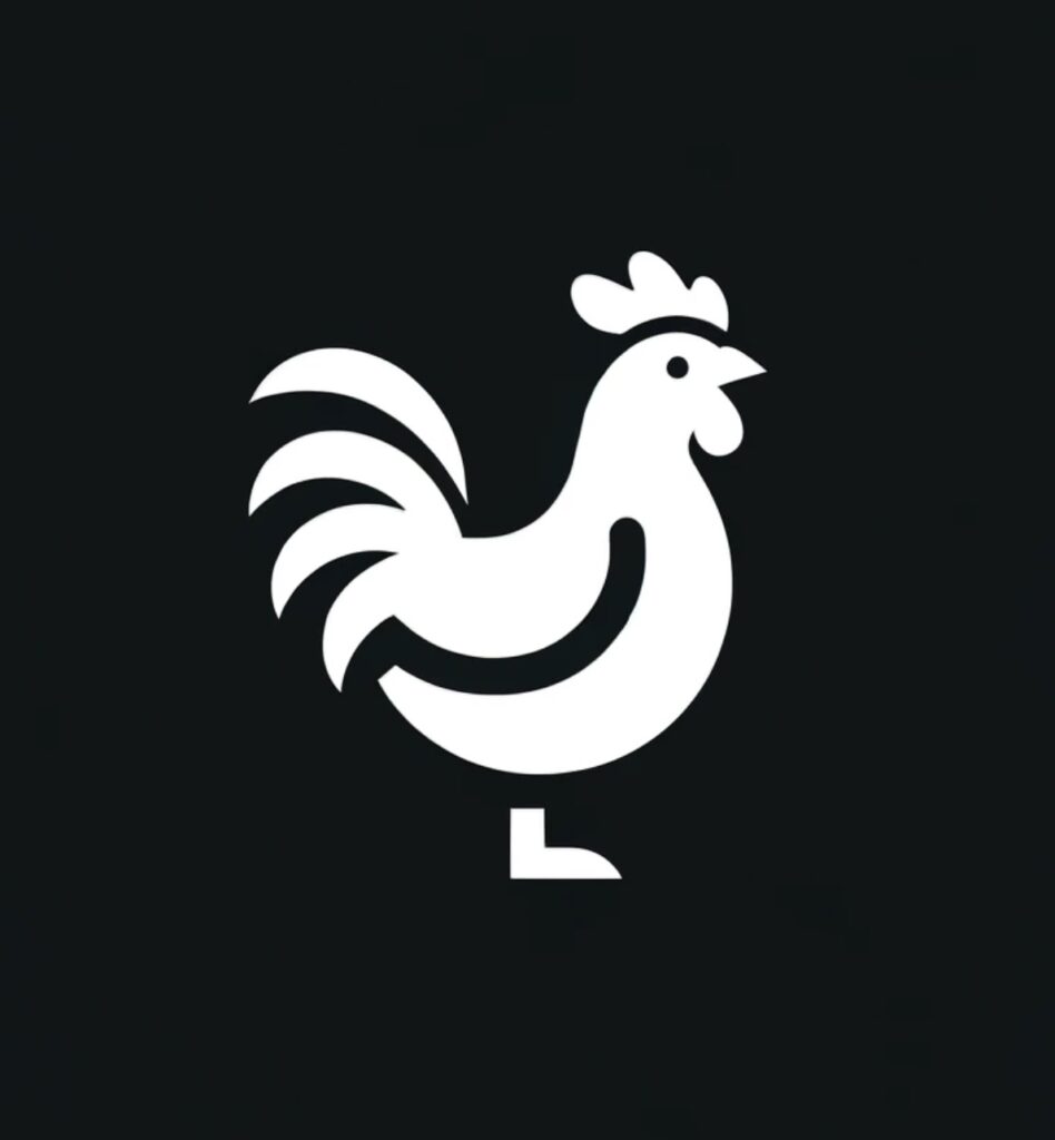 Chicken Logo design created with logo muse GPT