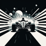 A racing car symbolizes ideas speeding