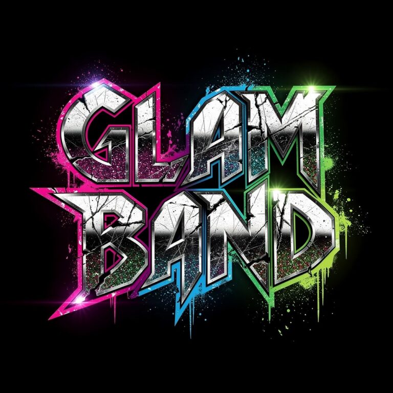 Glam Metal Lettering Generator Example