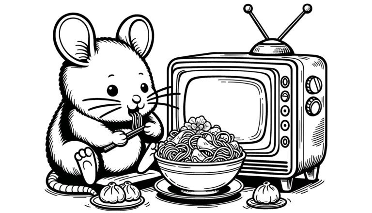 Mouse Coloring Page Example