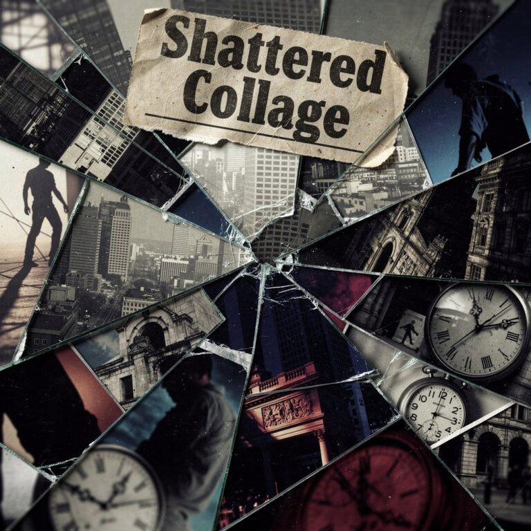 Shattered mirror collage