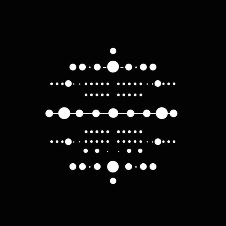 An array of dots and dashes