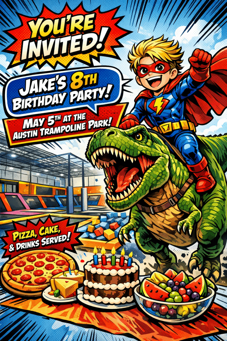 birthday-invite-comic-design-ai