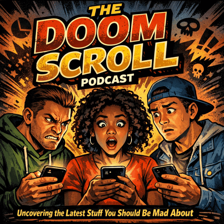 Doom Scroll Podcast Cover Design