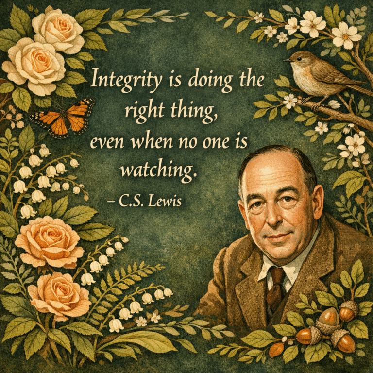 Quote Graphic - Integrity by C.S. Lewis