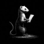 A Weasel holding a paper