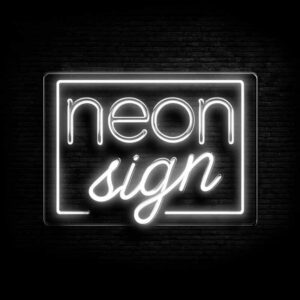 glowing neon sign