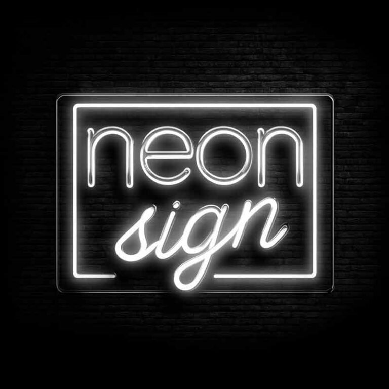glowing neon sign