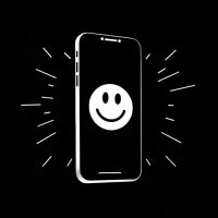 An emoji on a phone